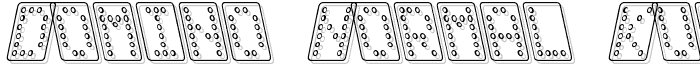 Domino normal kursiv omrids font